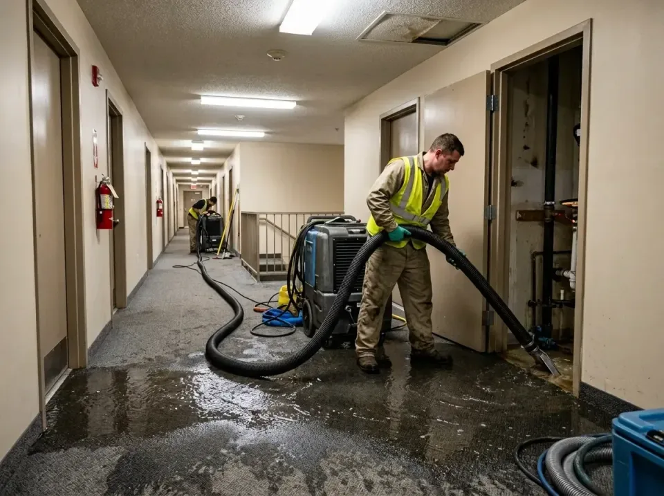 multi-unit-apartment-hallway-f-005 — frequently asked questions, Emergency Burst Pipe Water Extraction & Removal in Rhode Is…